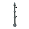 Aluminium ornamental bollard | series 495.01B | End post for top bar